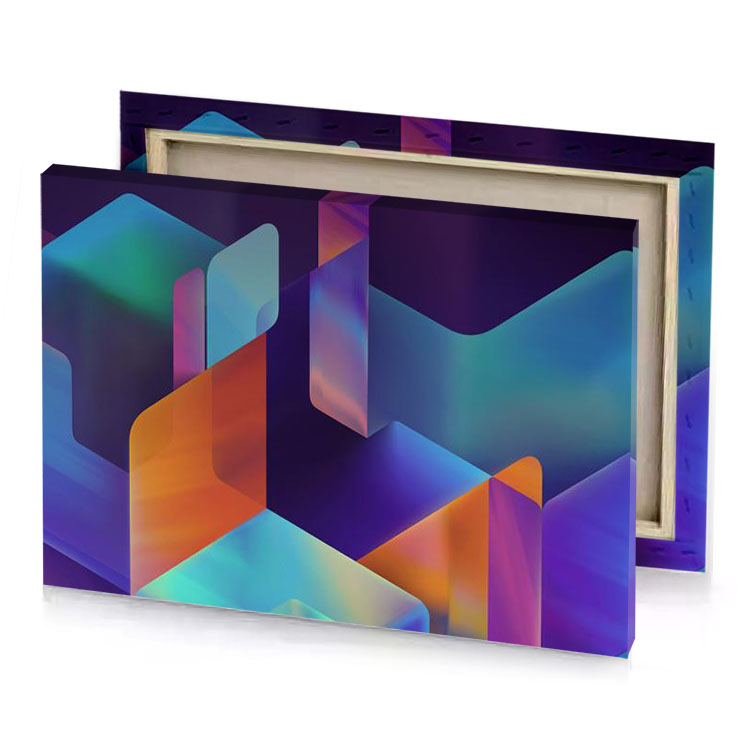 abstract geometric background with colorful shapes brown canvas