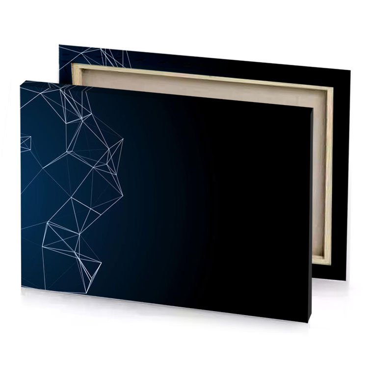 abstract poly smoky black canvas