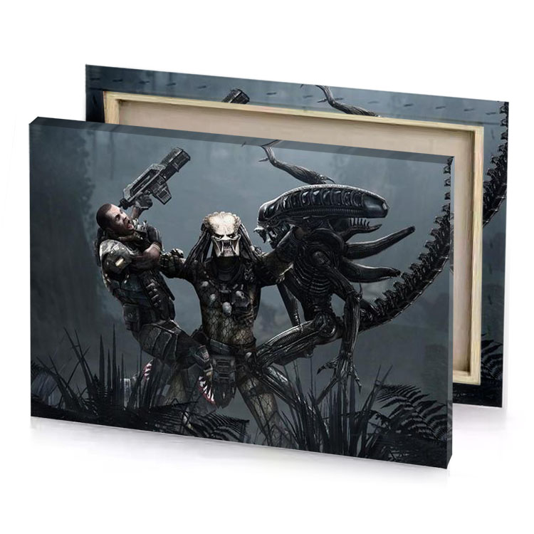 aliens vs predator slate gray canvas