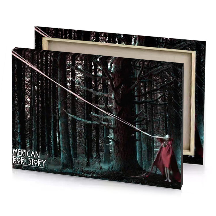 american horror the red riding horse bistre canvas