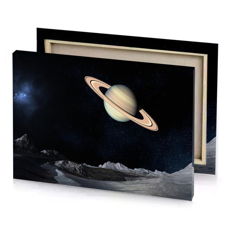 an artist s impression of saturn tan canvas