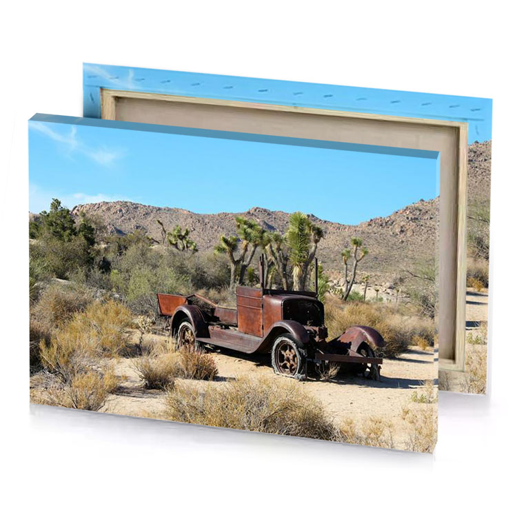 an old truck is parked in the desert sienna canvas