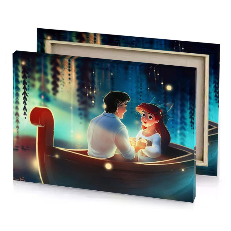 ariel and in the boat smoky black canvas