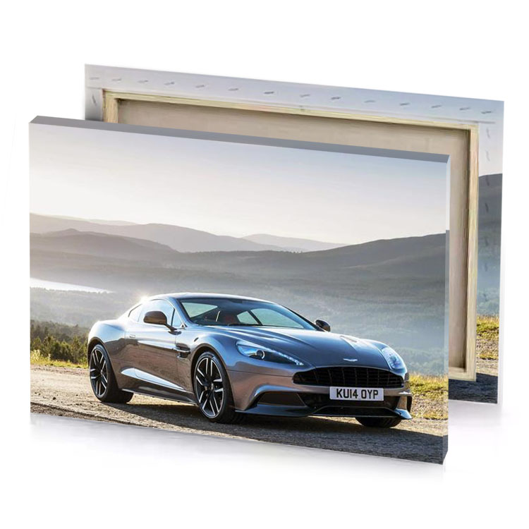 aston gtc concept car parked on a dirt road manatee canvas