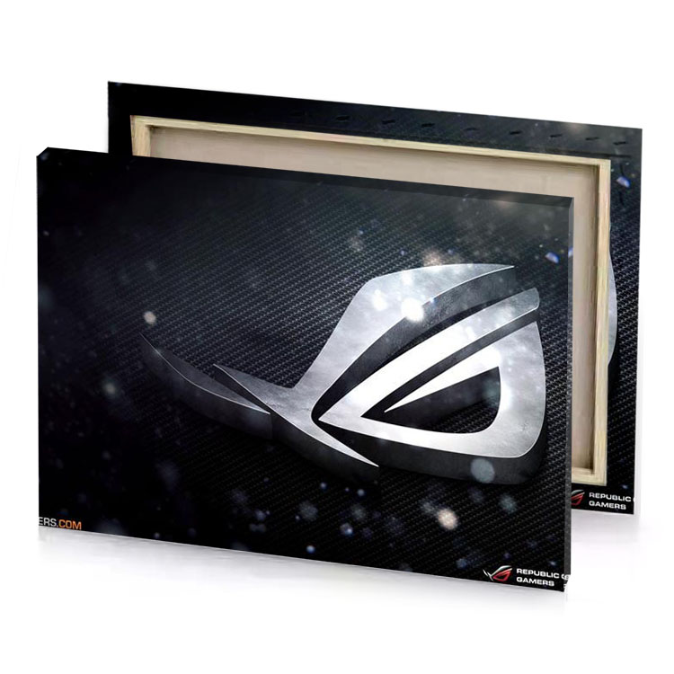 asus gaming logo white smoke canvas