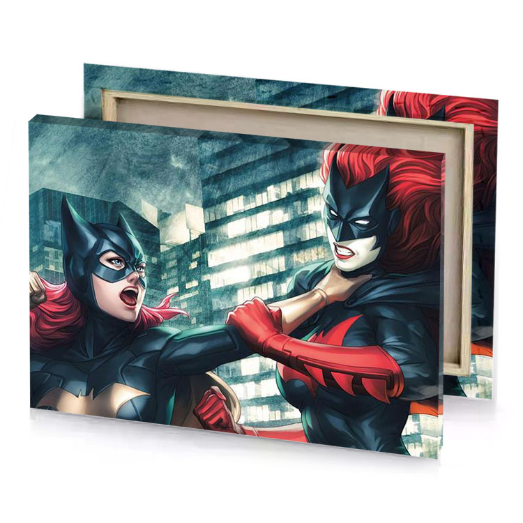 batgirl and by the dark knight light coral canvas