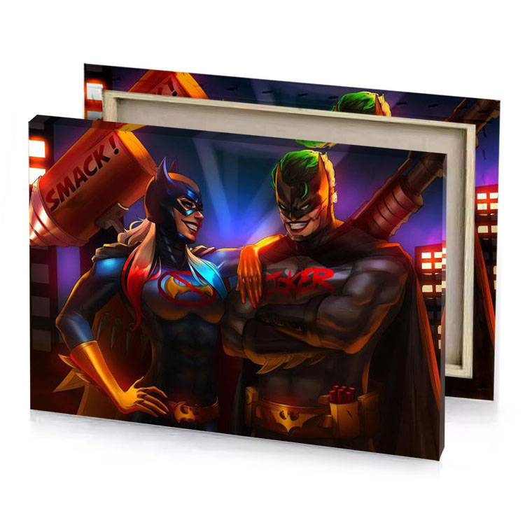 batman and robin justice royal blue canvas