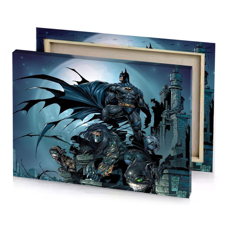 batman and s castle smoky black canvas