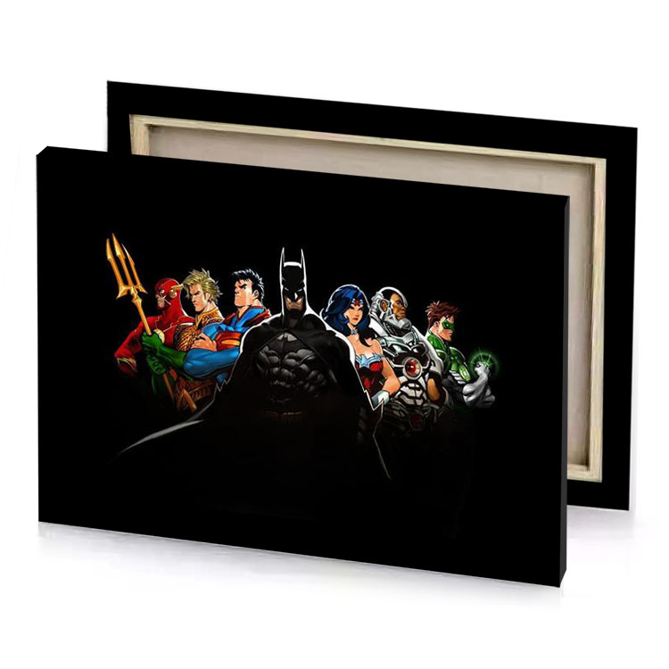 batman superman wonder smoky black canvas