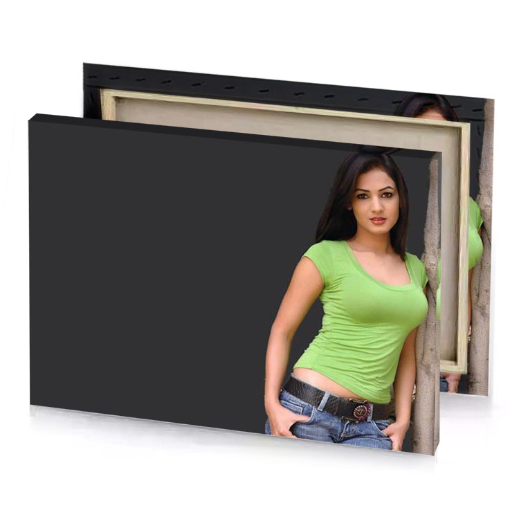 beautiful indian girl in jeans bistre canvas
