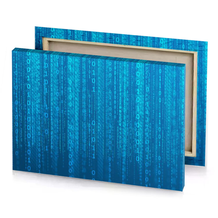 binary denim blue canvas
