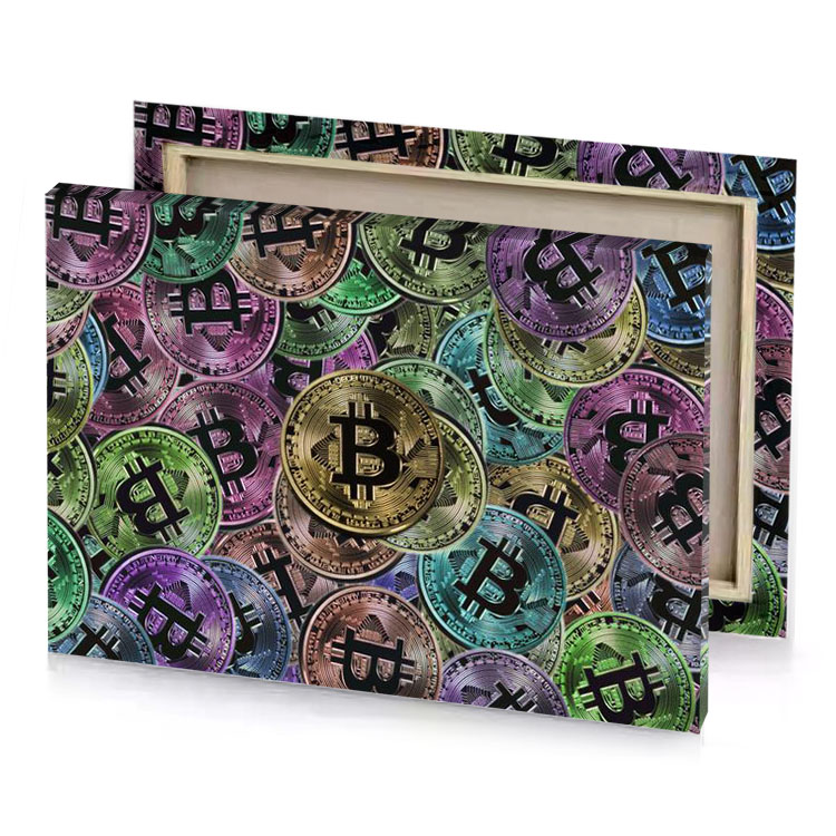 bitcoin bitco dark olive green canvas