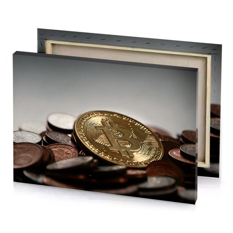 bitcoin bitco sepia canvas