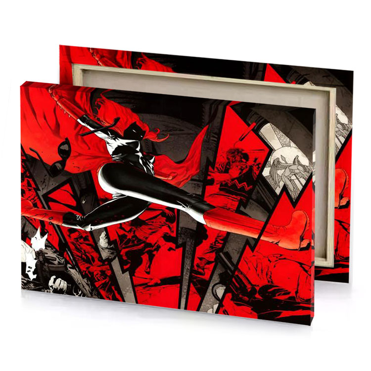 black cat wallpaper by the spanish red canvas