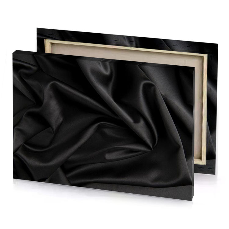 black silk fabric smoky canvas