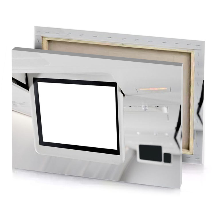 blank screen on airplane white canvas