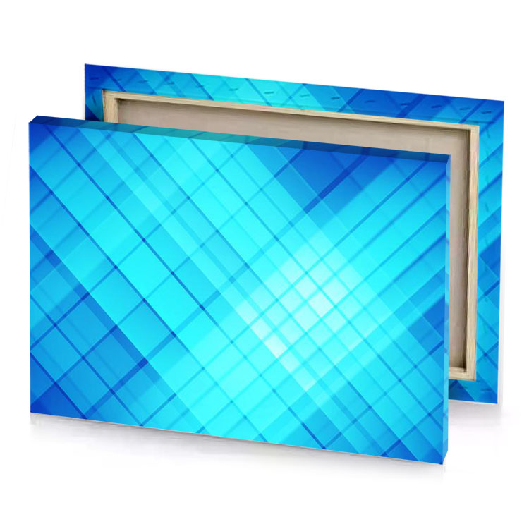 blue abstract background with squares aquamarine canvas
