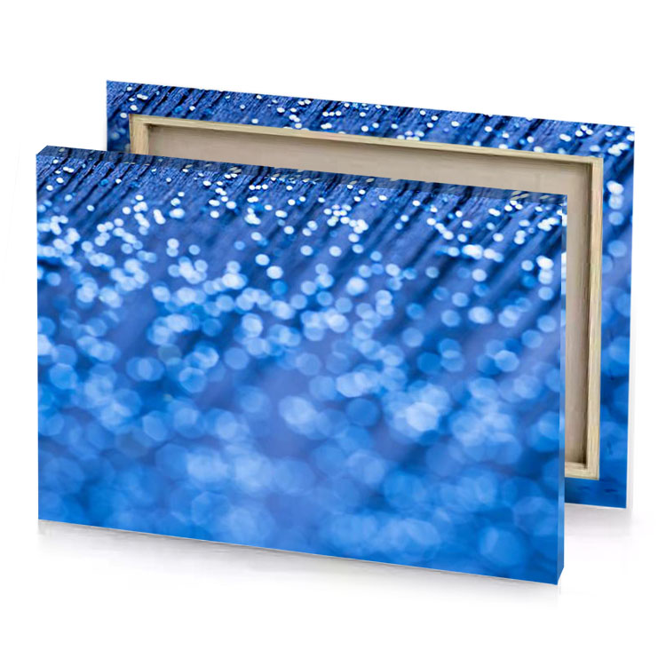 blue glitter background cornflower canvas