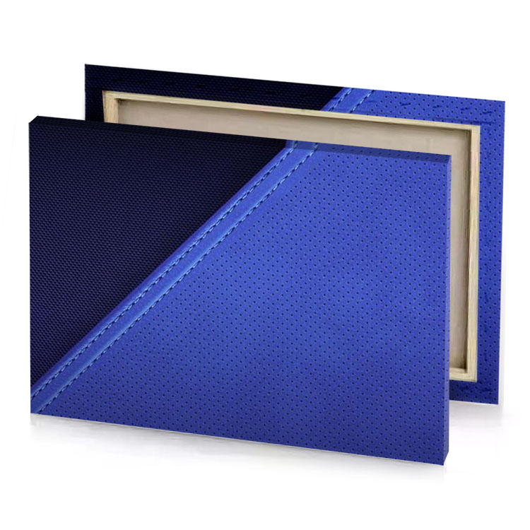 blue leather texture background cerulean canvas
