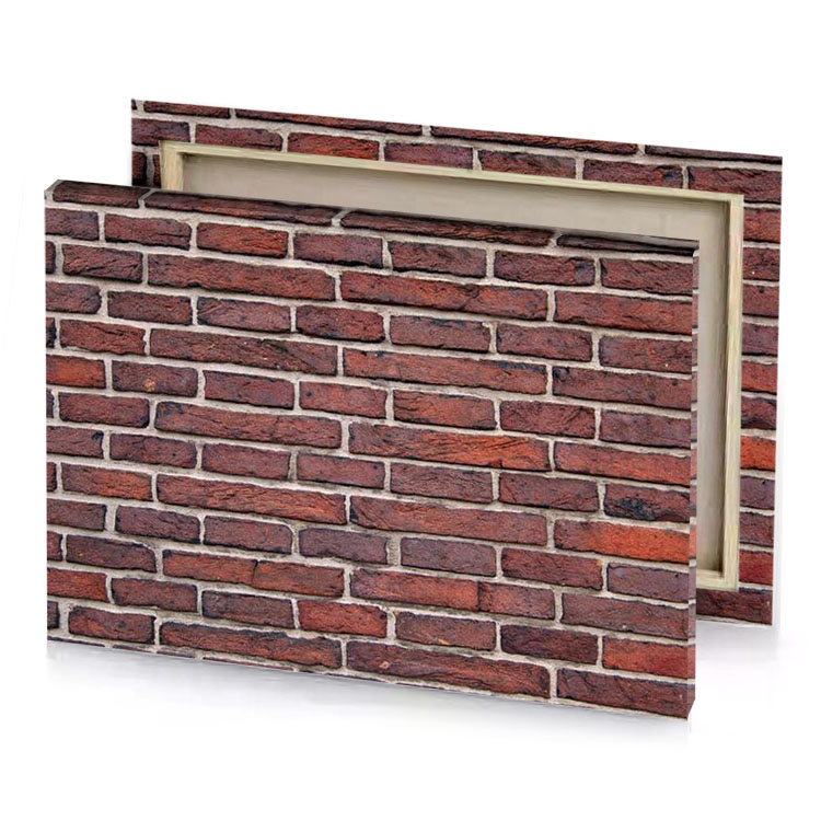 brick wall texture garnet canvas