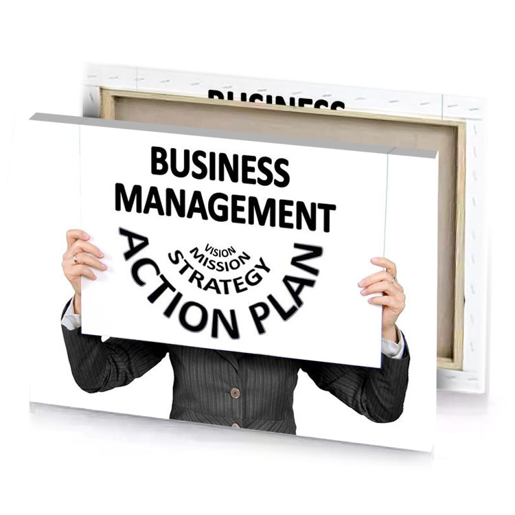 business management smoky black canvas