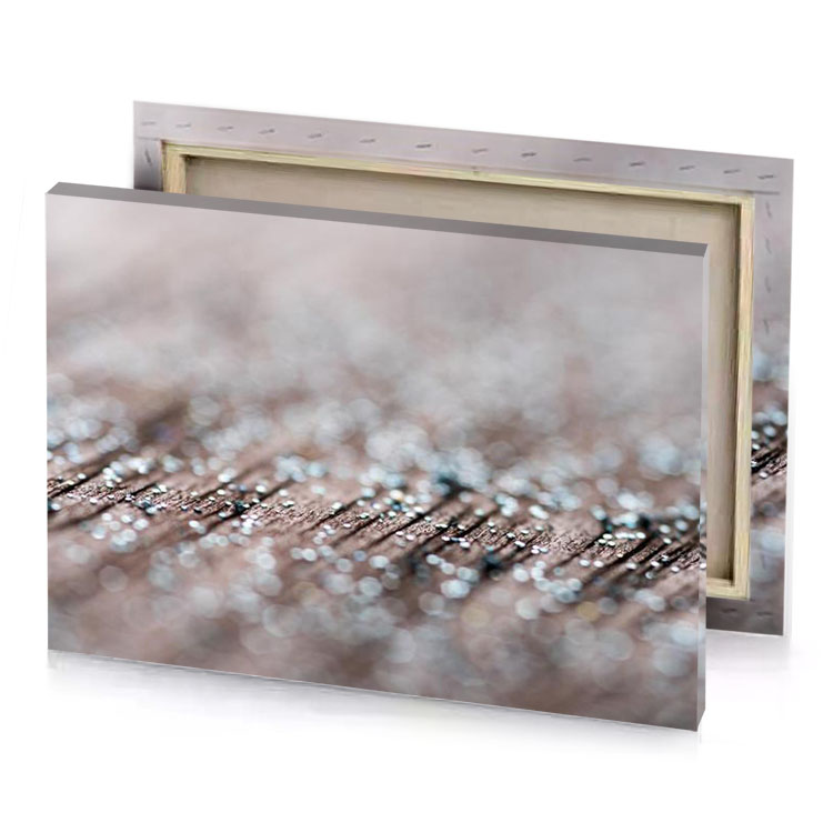 close up of sparkling glitter silver canvas