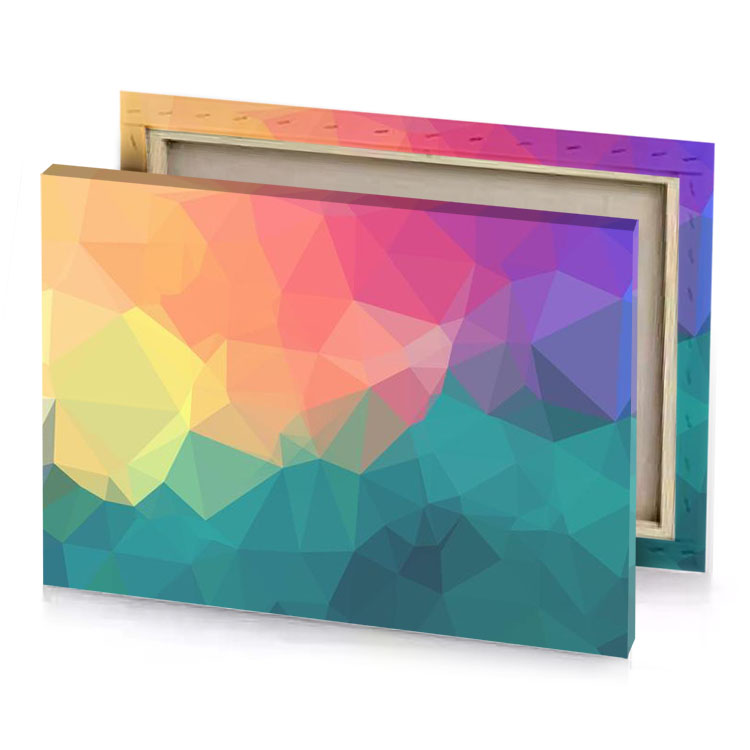 colorful abstract background with triangles light salmon canvas