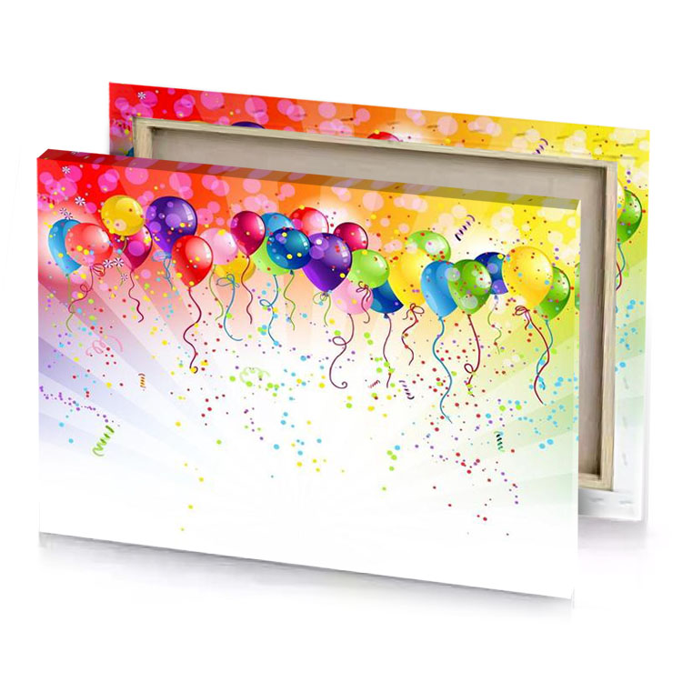 colorful balloons background vector champagne canvas