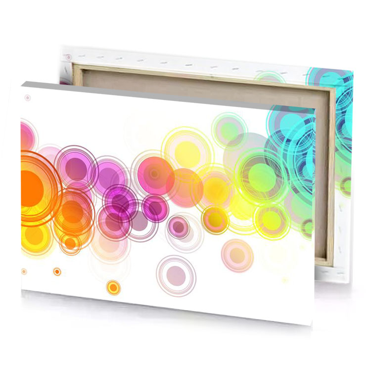 colorful circles background deep cerise canvas