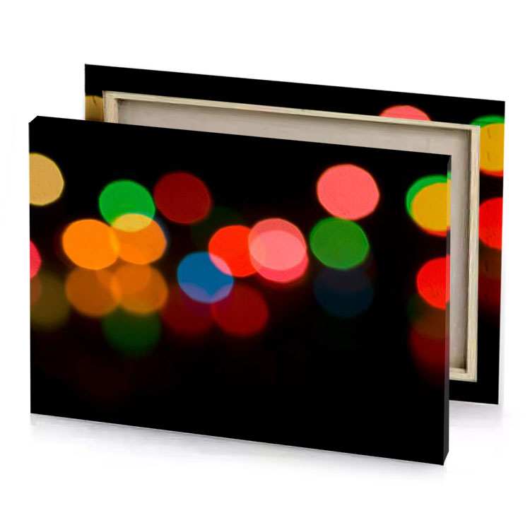 colorful lights on a black background dark red canvas