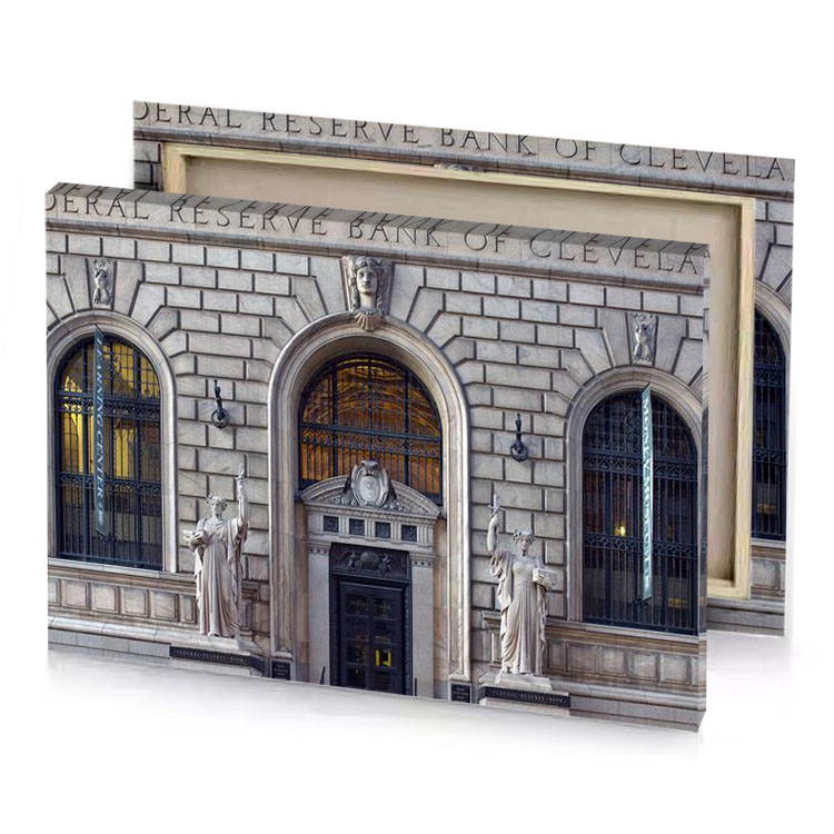 federal reserve bank cleveland taupe canvas
