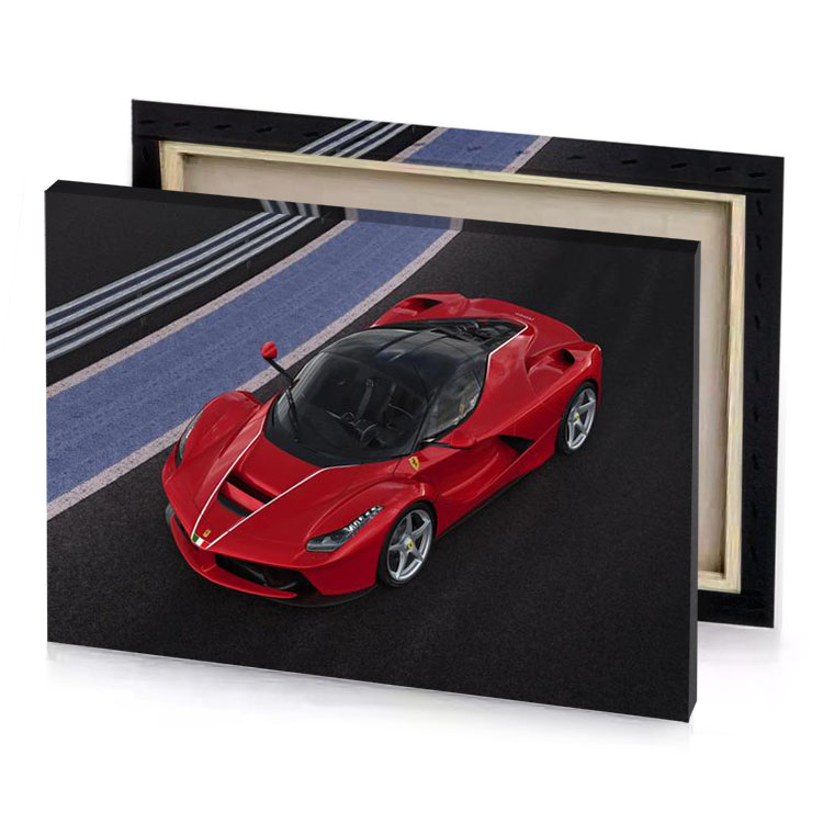 ferrari lafero concept car on the road brown canvas