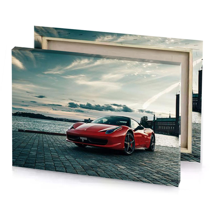 ferrari sports car red burgundy canvas
