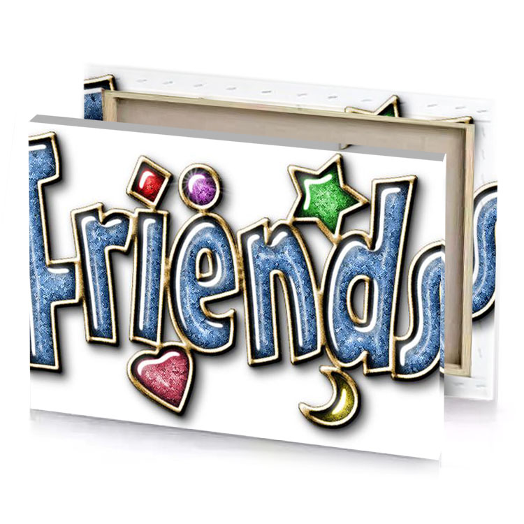 friends logo slate gray canvas