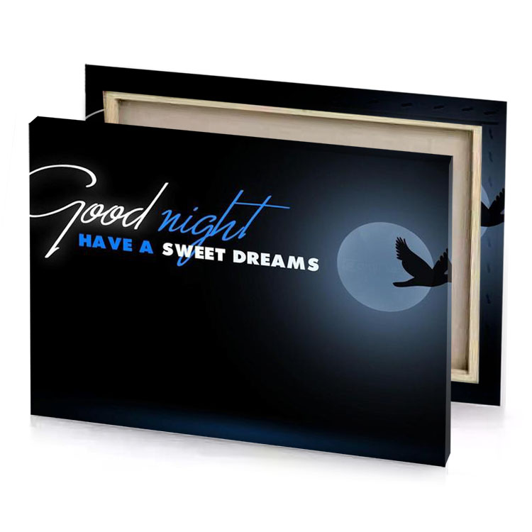 god night have sweet dreams slate gray canvas