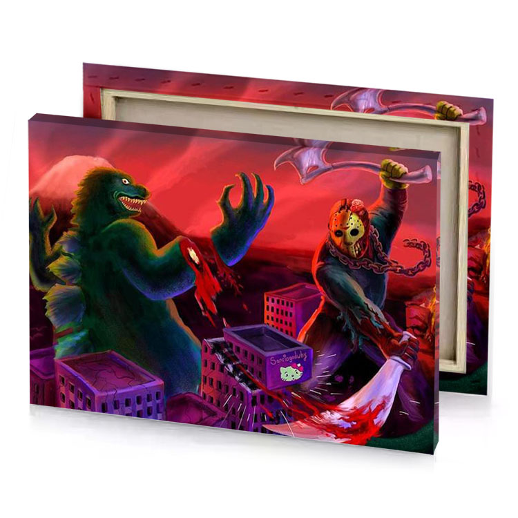 godzilla vs zombies screenshote vermilion canvas