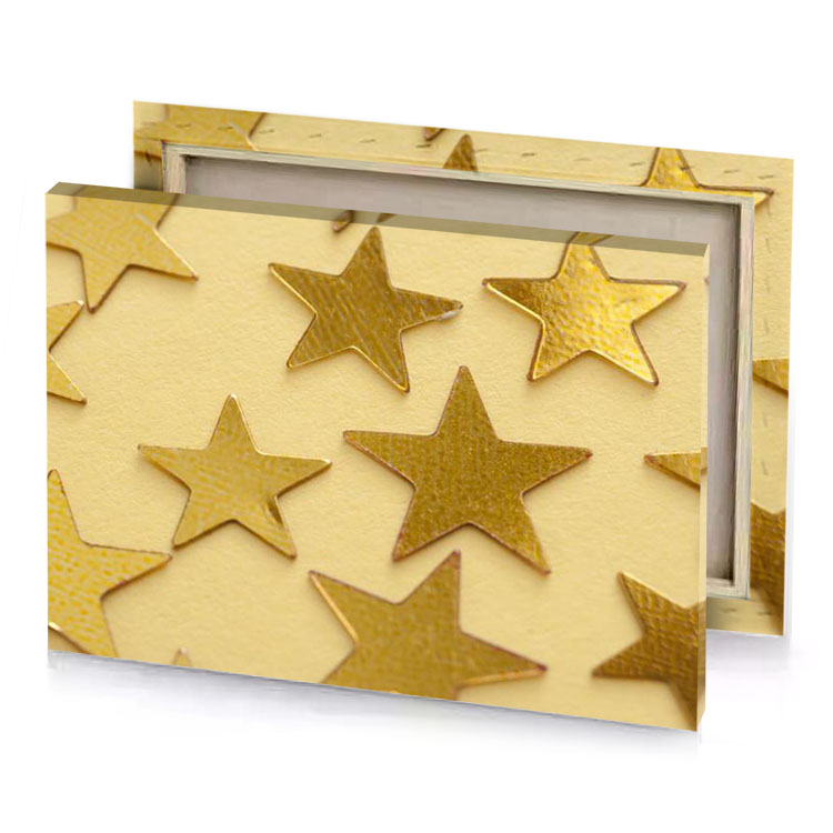 gold stars on a yellow background dark golden rod canvas