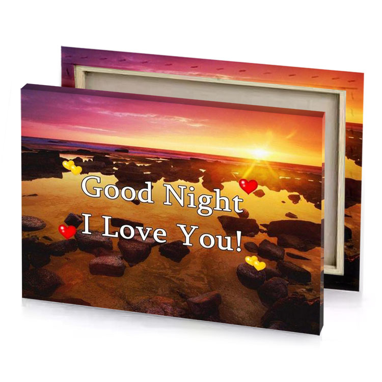 good night love quotes chocolate canvas