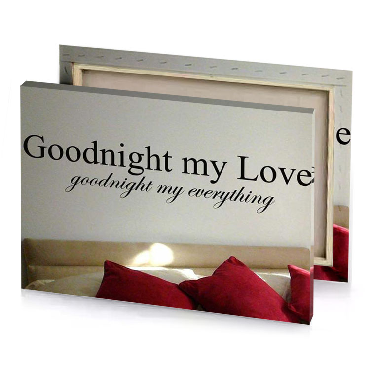goodnight love silver canvas