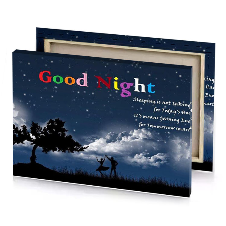 goodnight prussian blue canvas