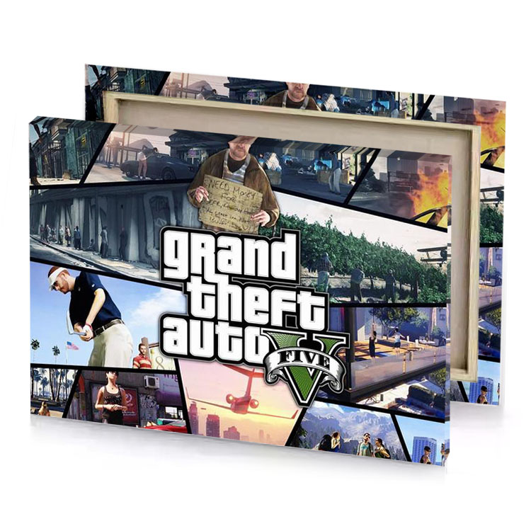 grand theft gta white smoke canvas