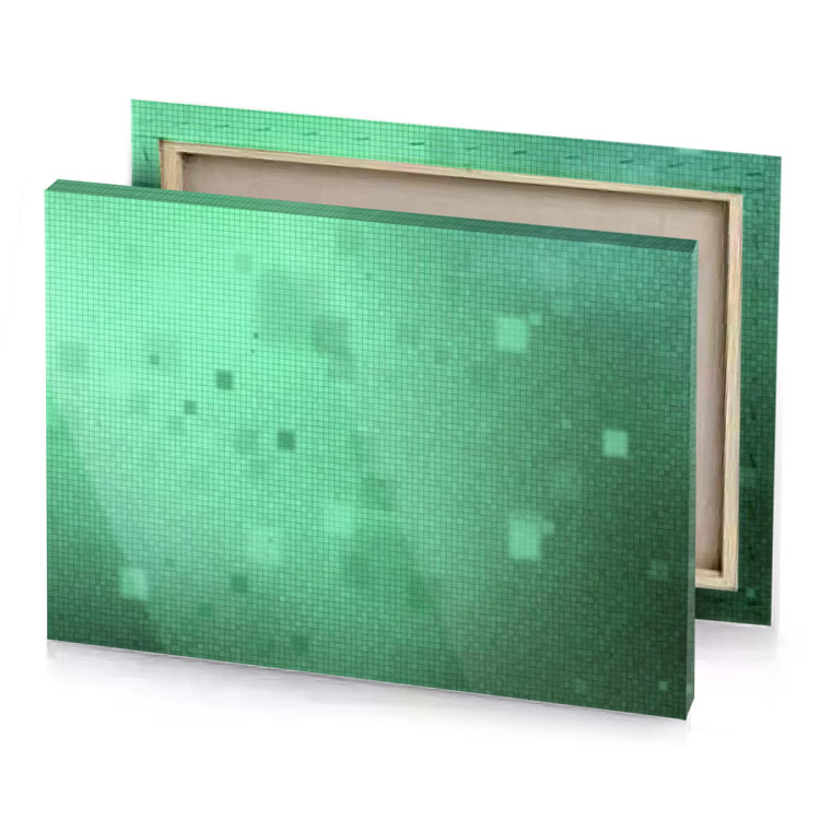 green abstract background with squares and dots medium aquamarine canvas