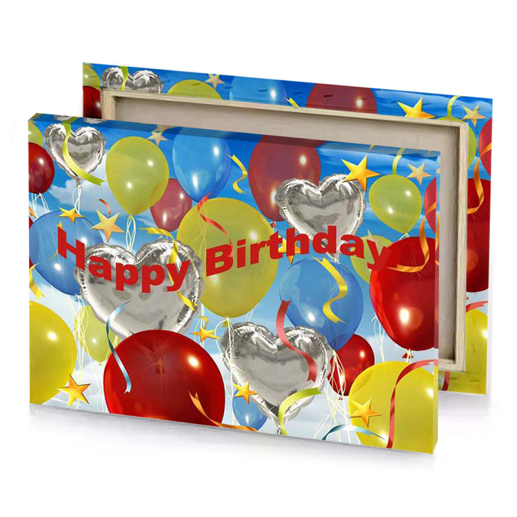 happy birthday balloons wallpapers yellow green canvas