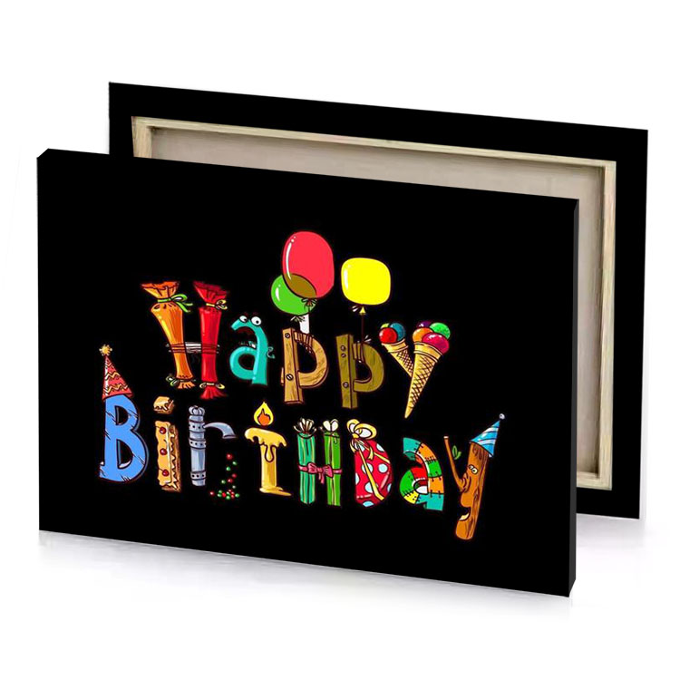 happy birthday wallpapers yellow canvas