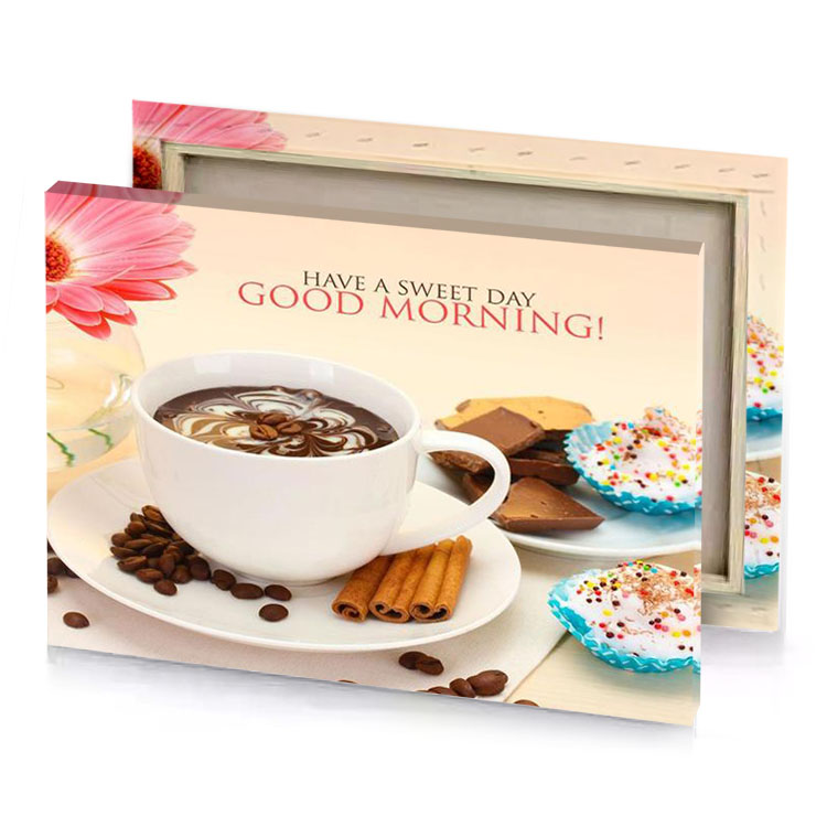 have a sweet day good morning champagne canvas