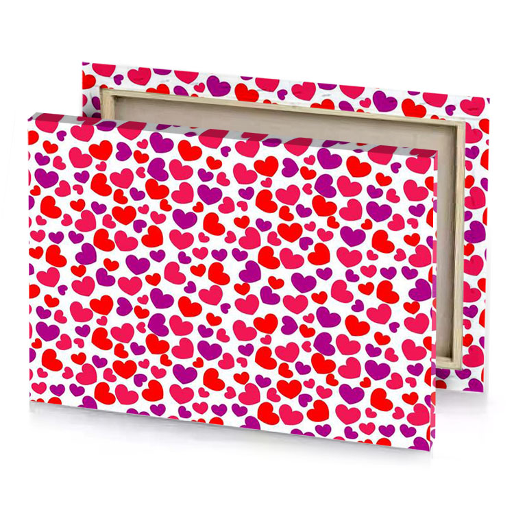 hearts fabric by the yard on spoons red canvas