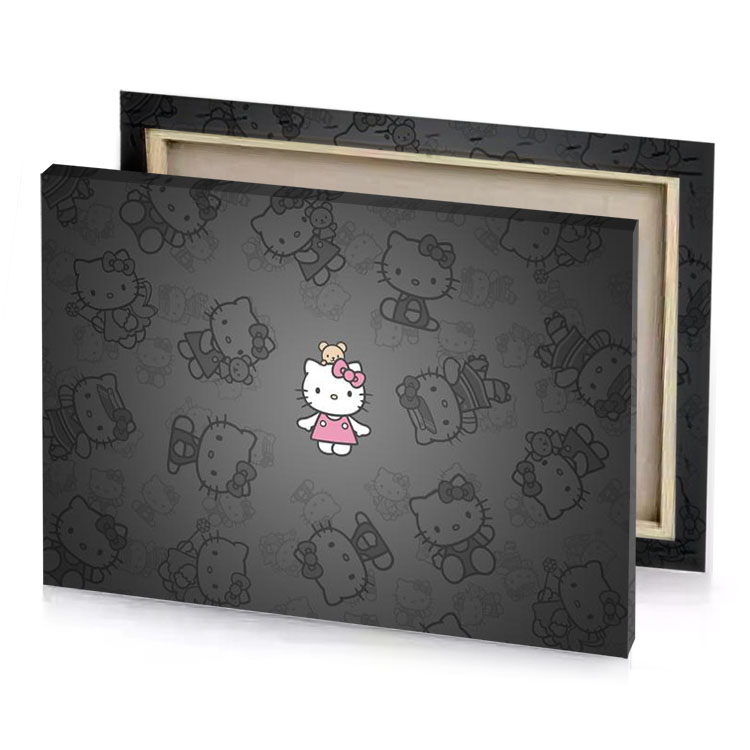 hello kitty wallpapers gray canvas