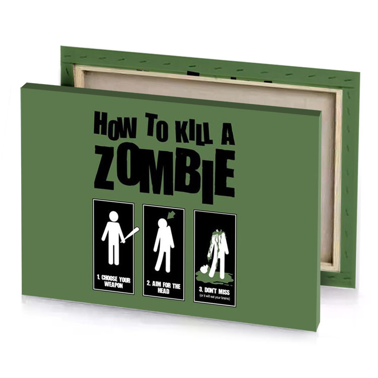 how to kill a zombie smoky black canvas