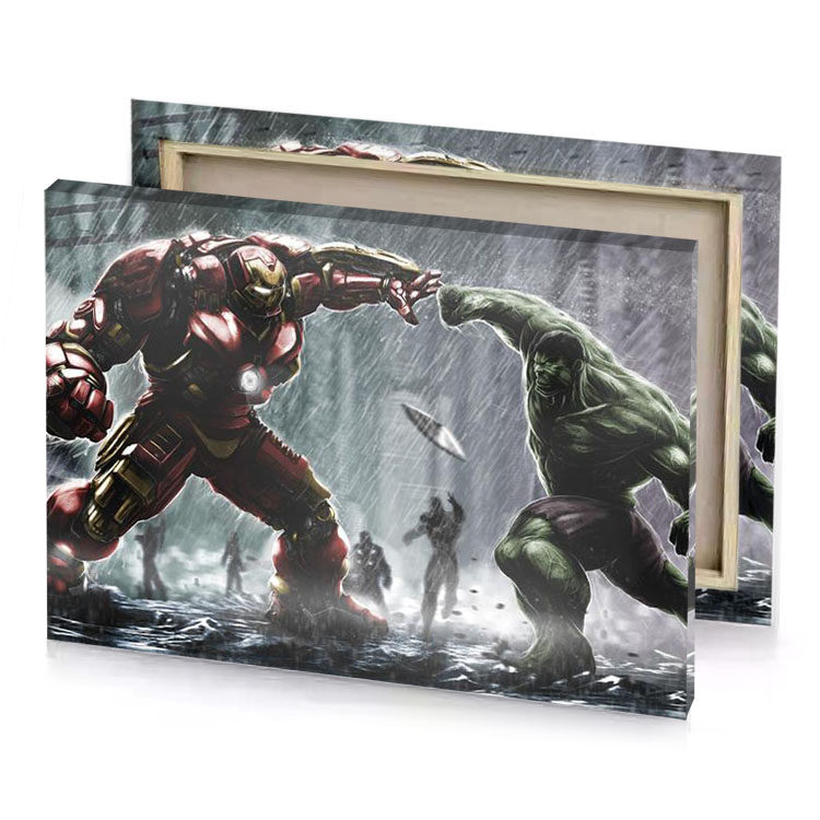 hulk vs manatee canvas