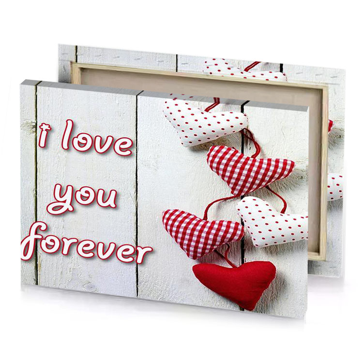 i love you forever burgundy canvas